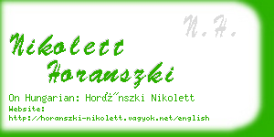 nikolett horanszki business card